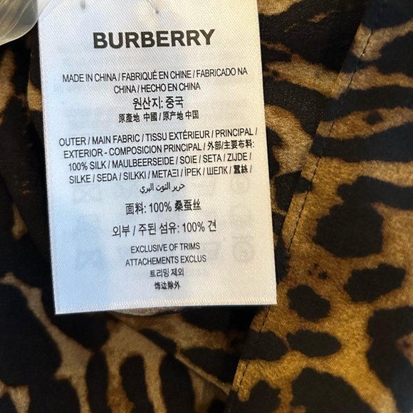Burberry London Silk Animal Print Costanza Dress Size 6 NEW MSRP 2250.00 - Picture 11 of 16